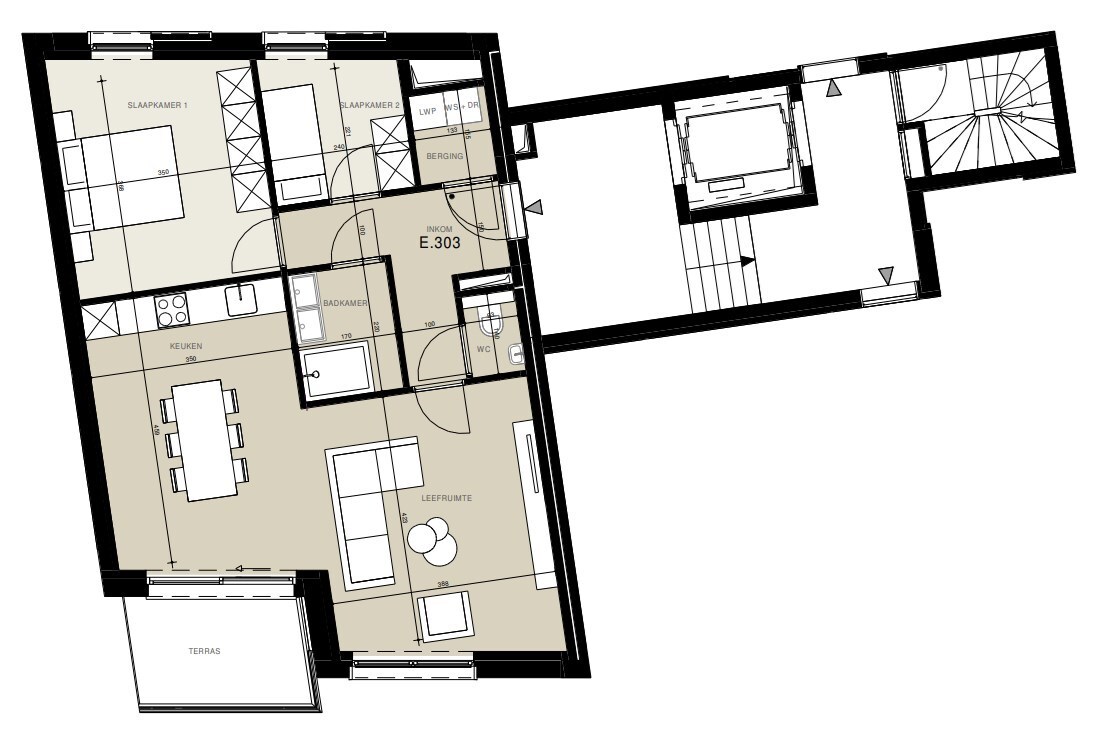Gezellig nieuwbouwappartement met 2 slaapkamers op de Scheldekop. 