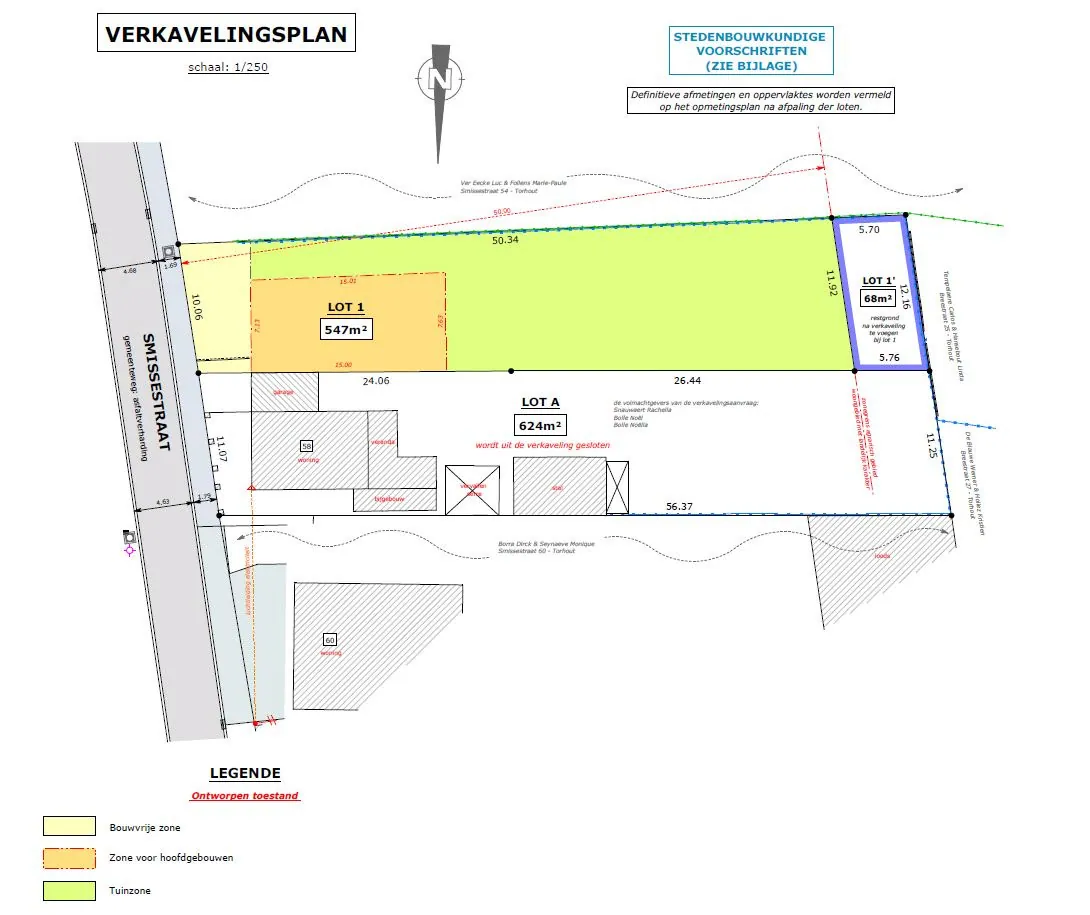 Mooi perceel bouwgrond op 616 m² te Torhout