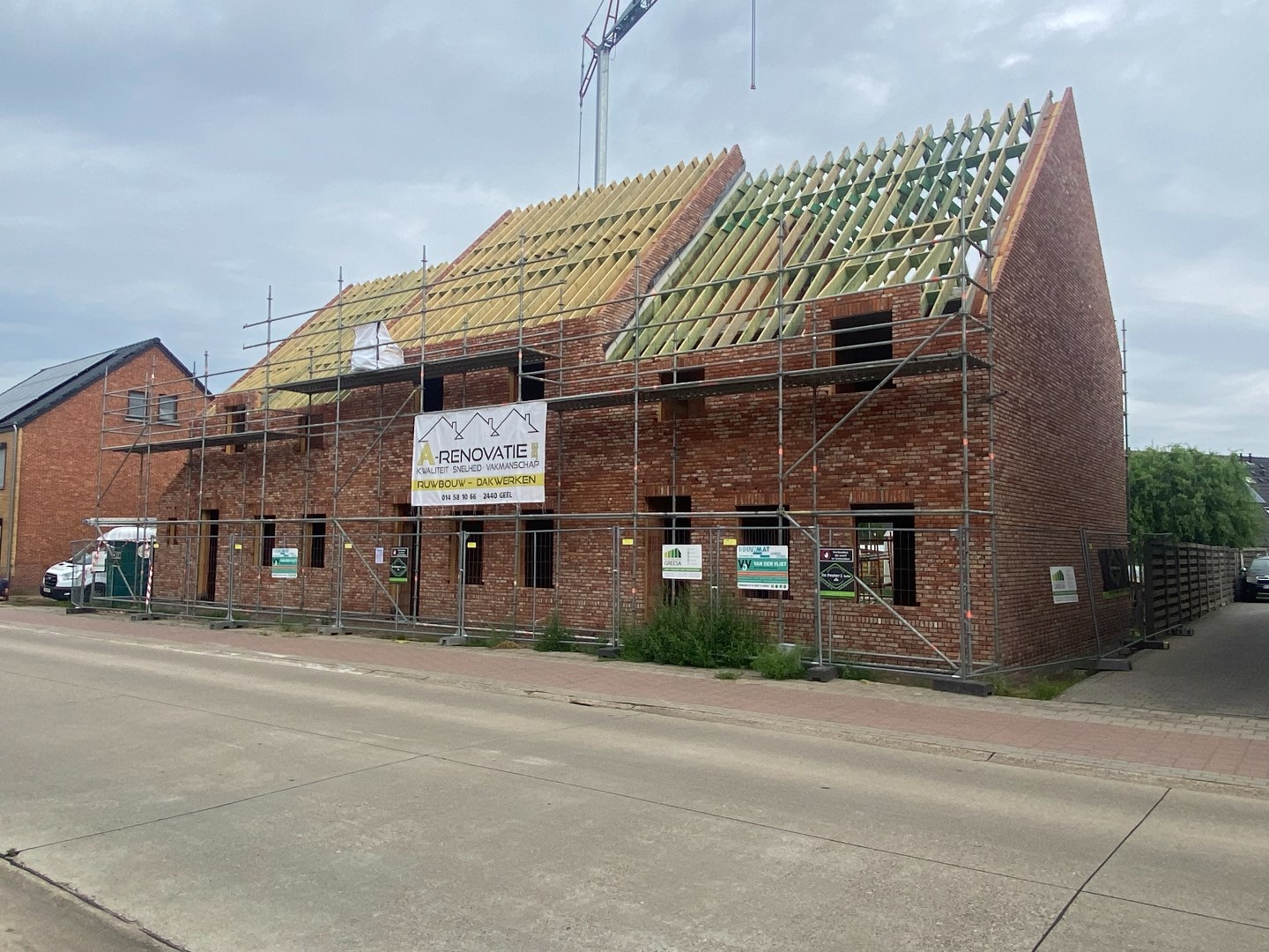 Nieuwbouwproject van 3 woningen gelegen in het centrum van Meerhout. 