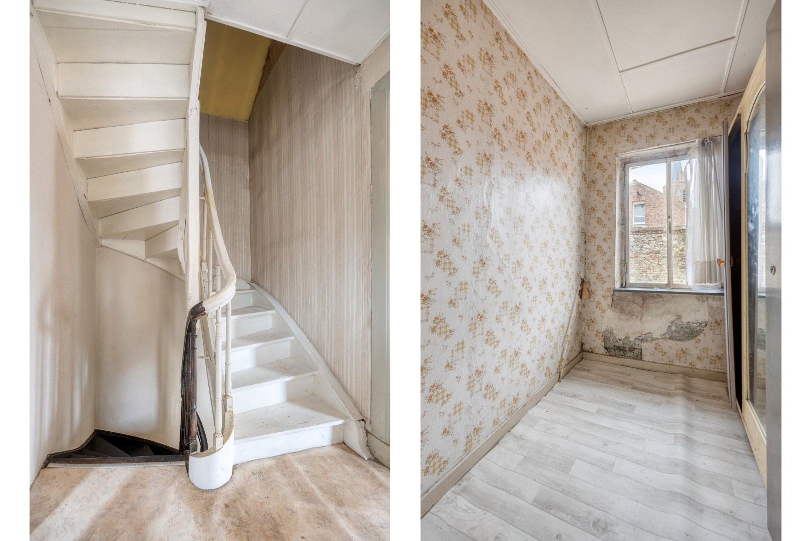 Trap naar zolder + dressing/ bureau