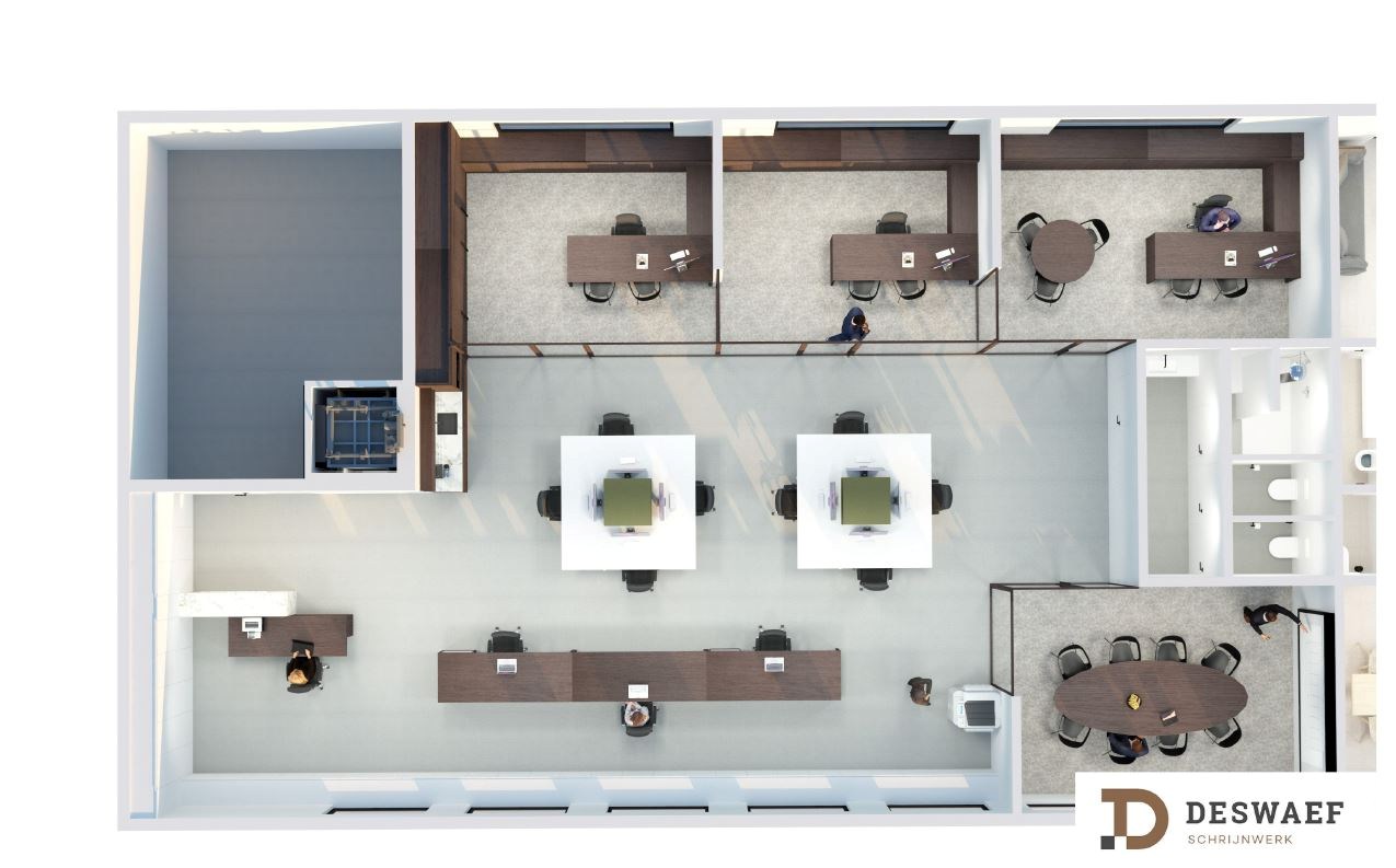 Prachtige kantoorruimte, 275 m², met private parking, gunstig gelegen te Torhout. 