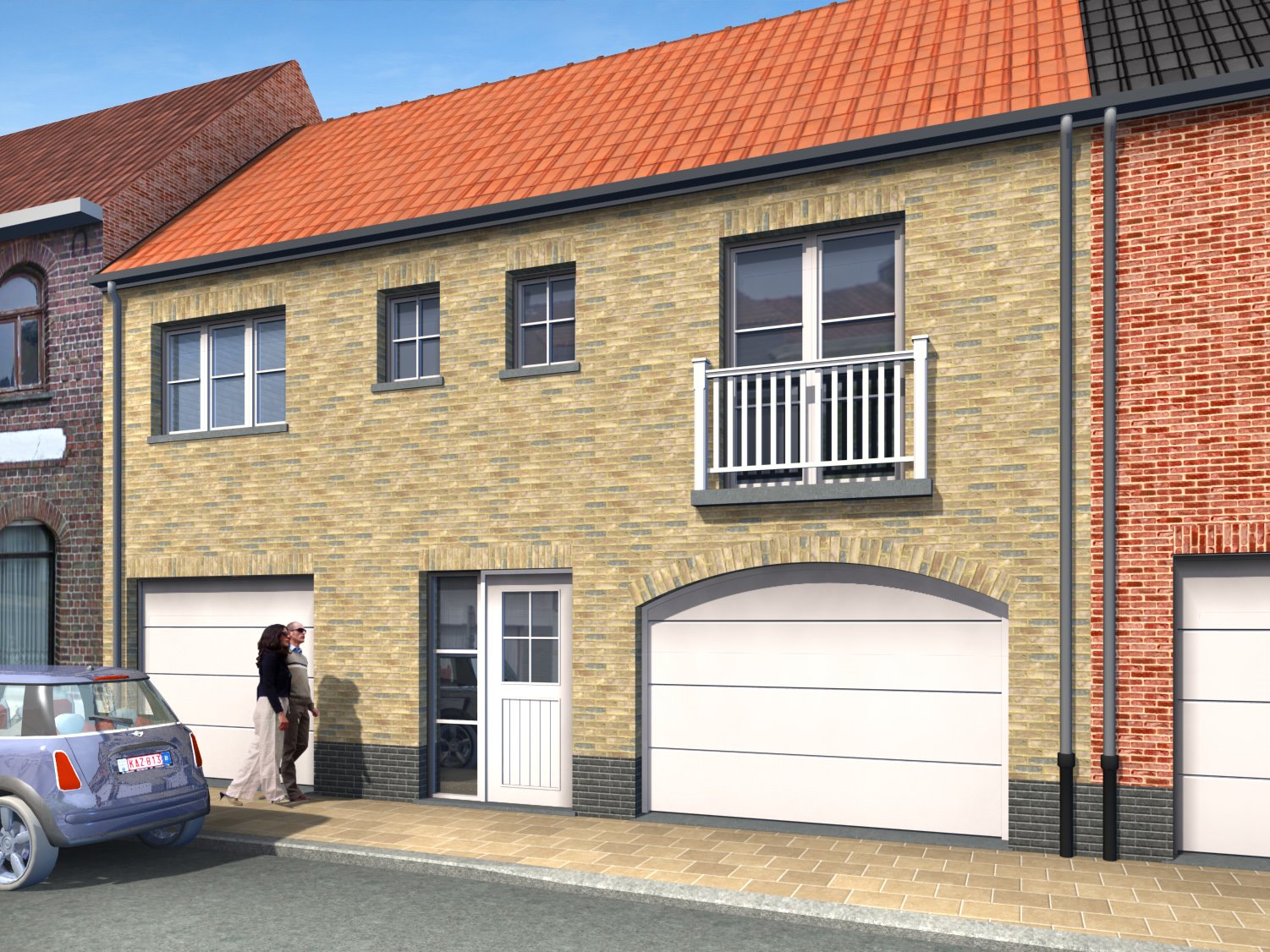 Nieuwbouwwoning te Zevekote met tuin en garage 