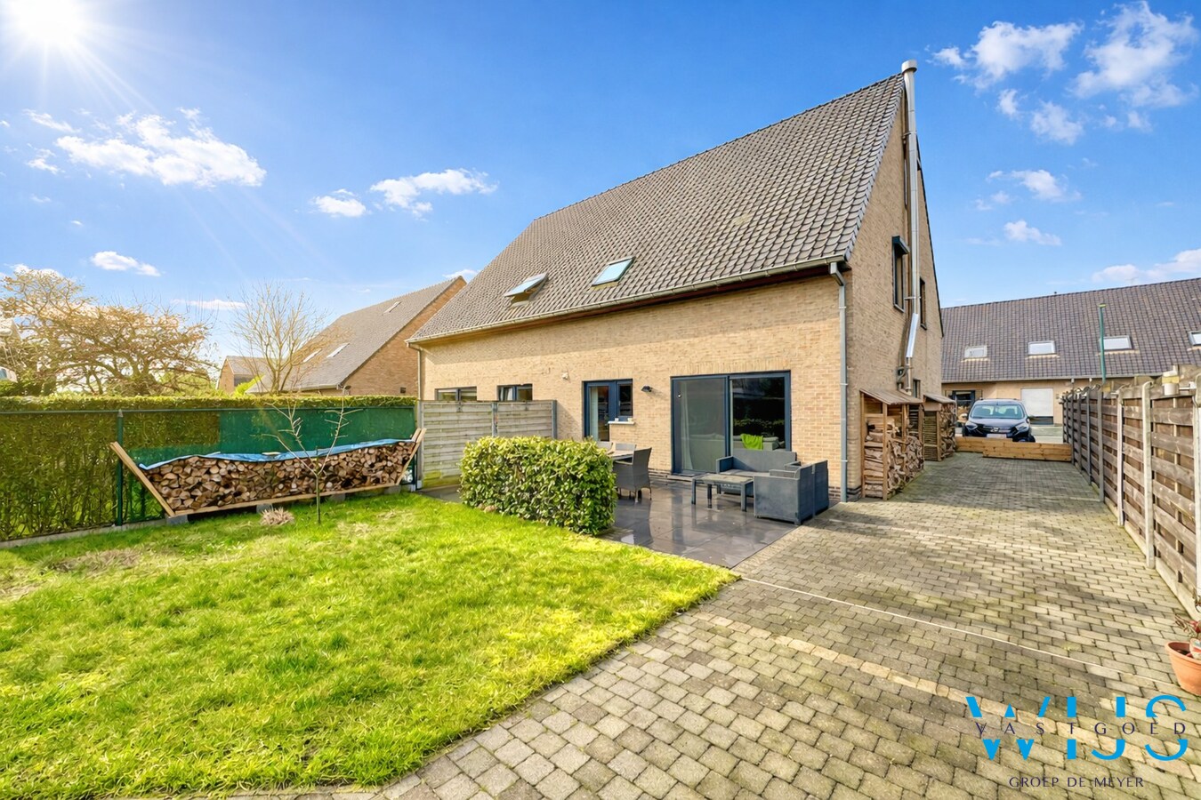 Instapklare halfopen bebouwing op rustige ligging in Doornzele/Evergem 