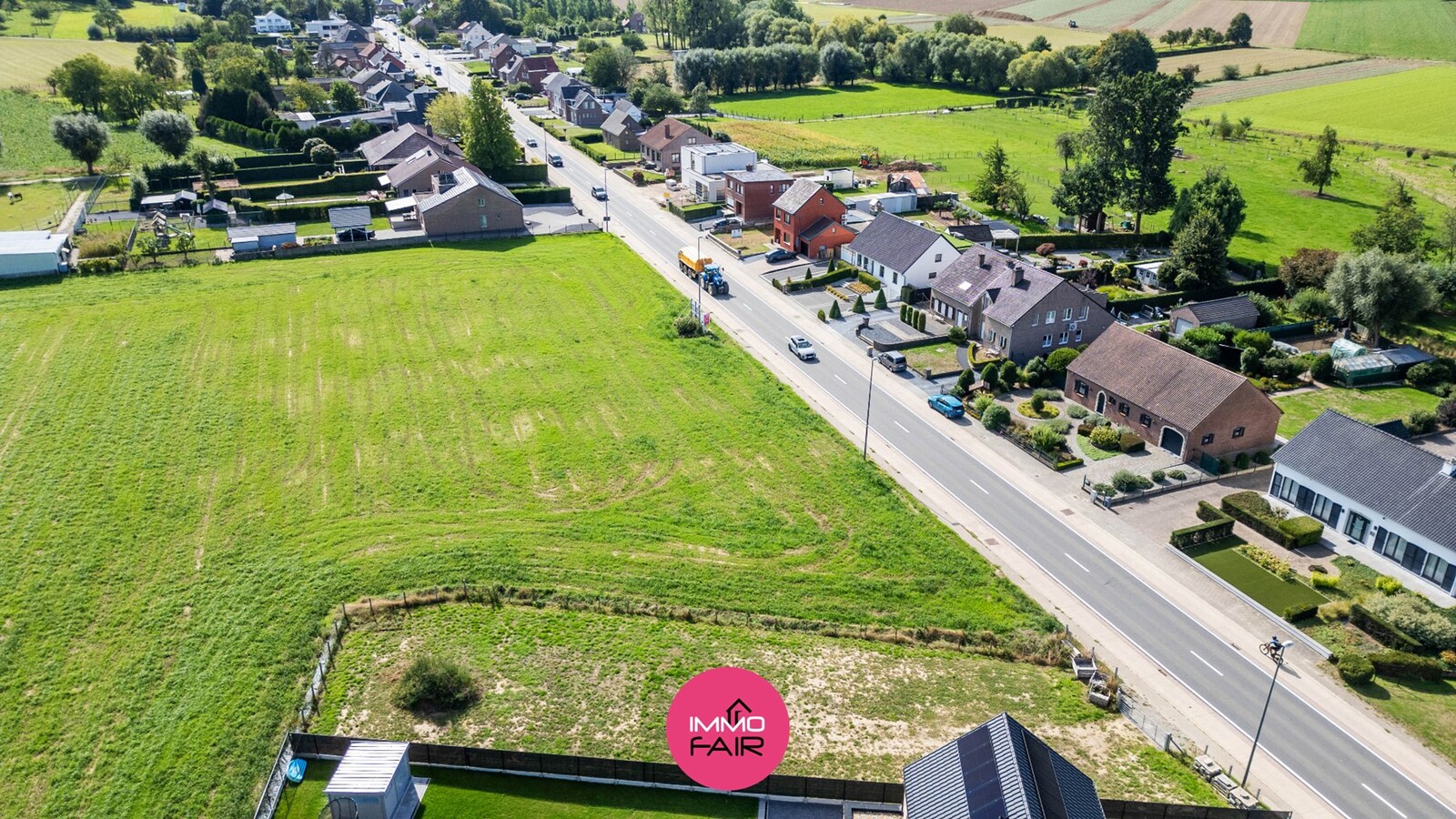 Bouwgrond van 517 m² voor halfopen bebouwing met zicht op de velden 