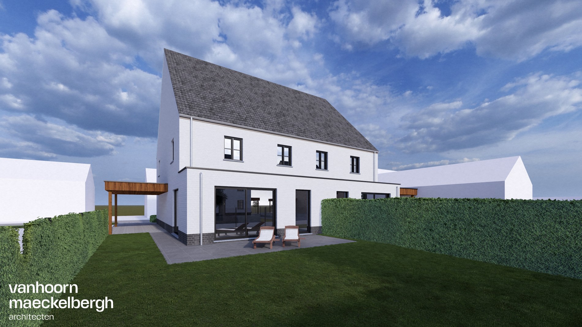 Exclusieve landelijke halfopen bebouwingen op topligging te Westende 
