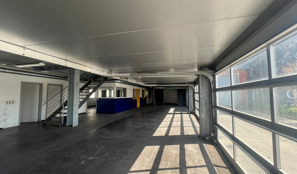 Commercieel gelegen showroom met magazijn te huur in Wetteren