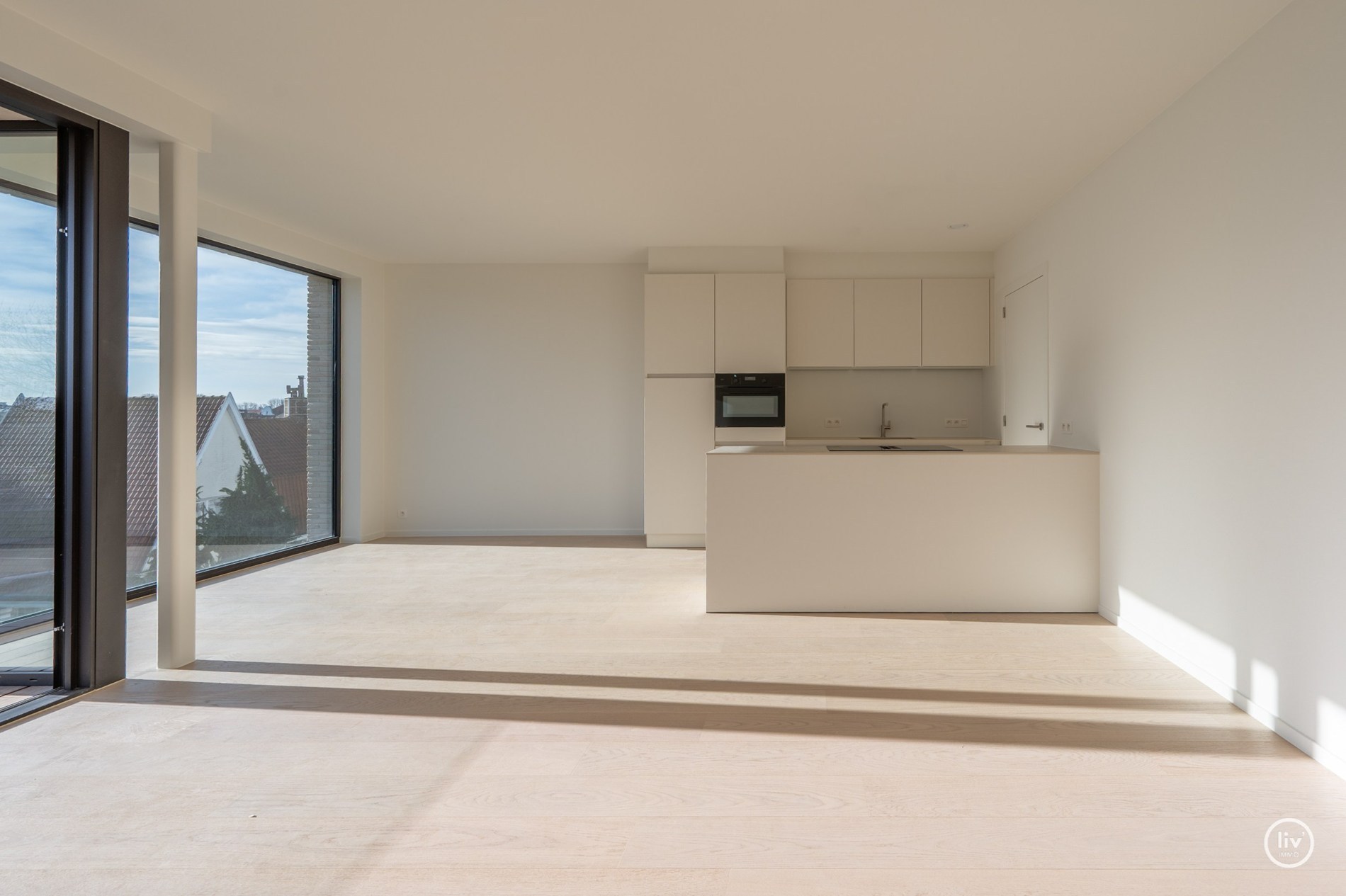 JOURNÉE PORTES OUVERTES Samedi 17/10 (10h-12h) à Knokkestraat 683 : Appartement neuf idéalement situé dans la résidence Maurice (avec possibilité d'achat d'un emplacement de parking intérieur). 