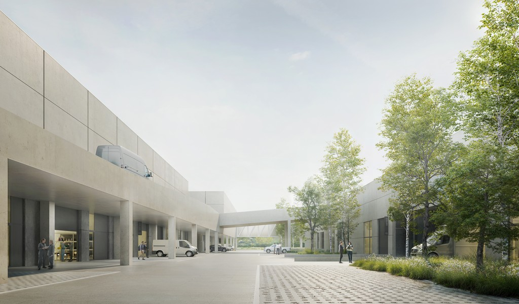 Nieuwbouw magazijnen te koop aan afrit R4 in Drongen