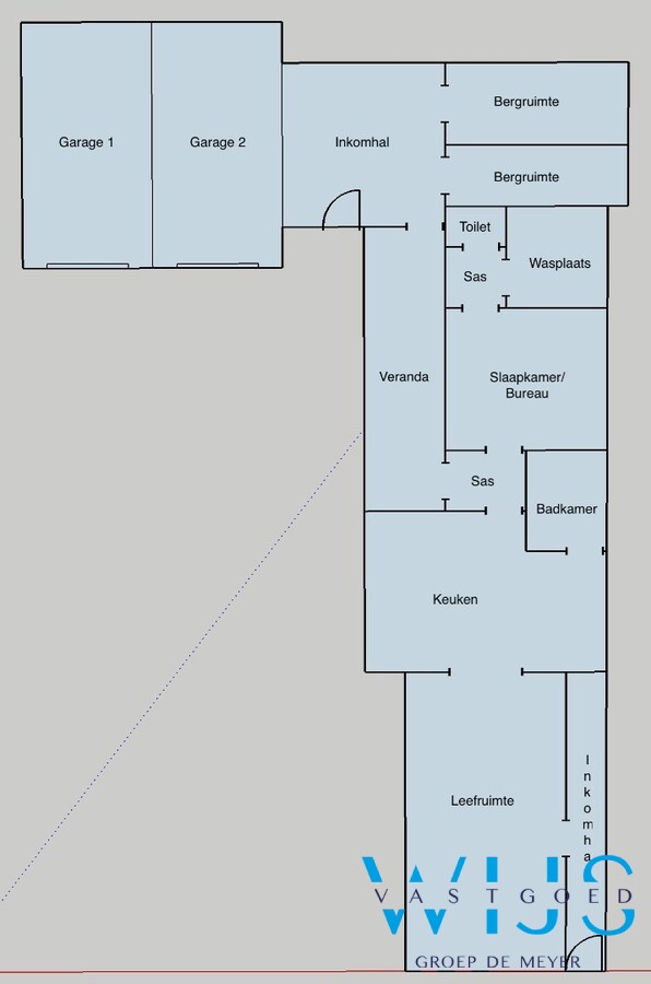 Interessant te renoveren woonhuis met 4.133 m² grond in het centrum van Wippelgem! 
