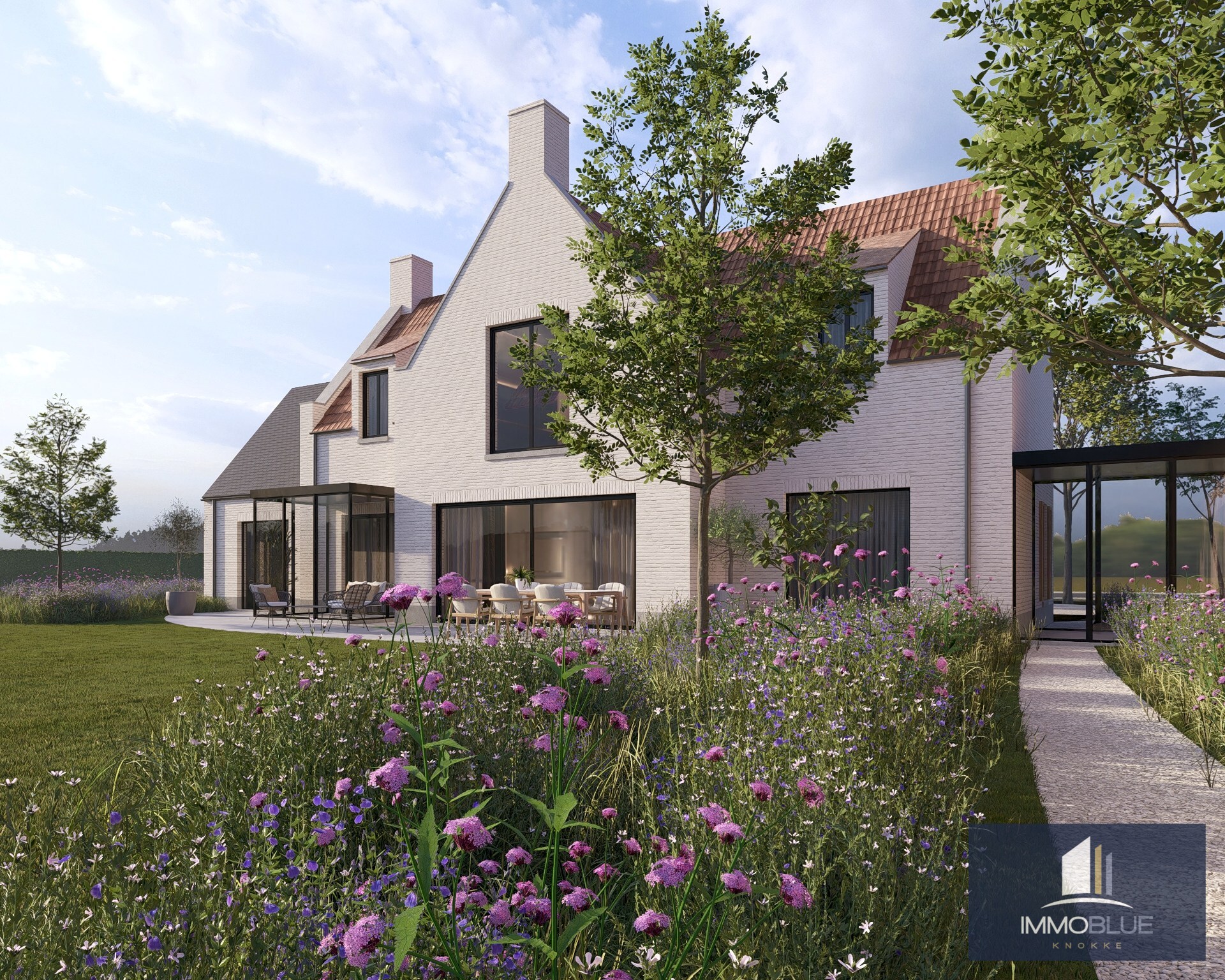 Exclusieve bouwgrond met open zicht gelegen aan het Zwin met goedgekeurde bouwplannen. 