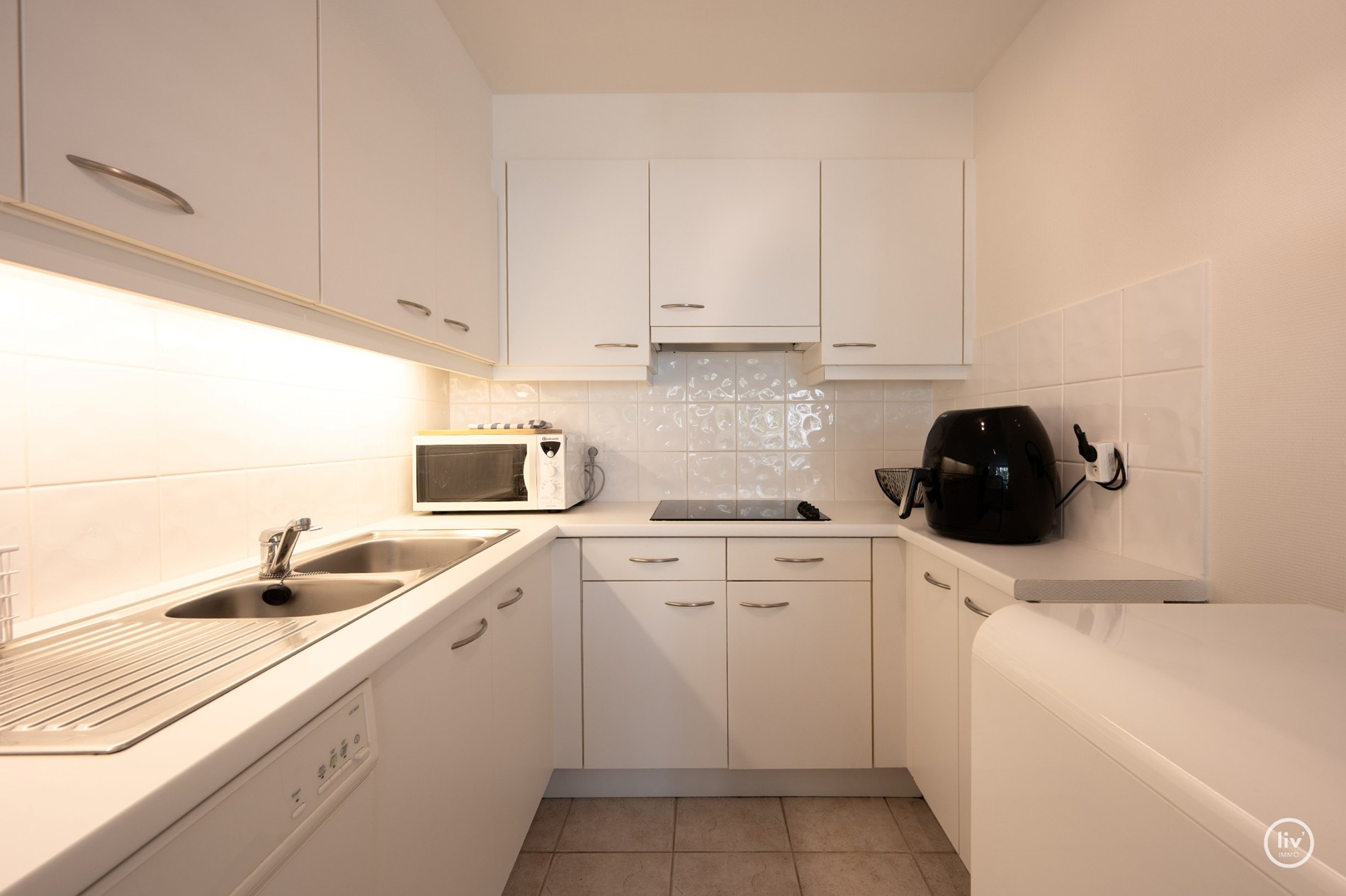 Agréable appartement de 2 chambres situé dans un emplacement de premier choix sur la Lippenslaan à Knokke. 