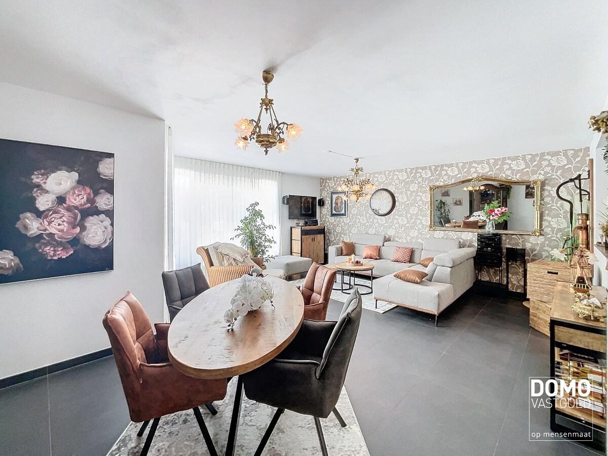 Gelijkvloers appartement met tuin en ondergrondse garage te Kermt - energielabel B -121m² bewoonbare oppervlakte 