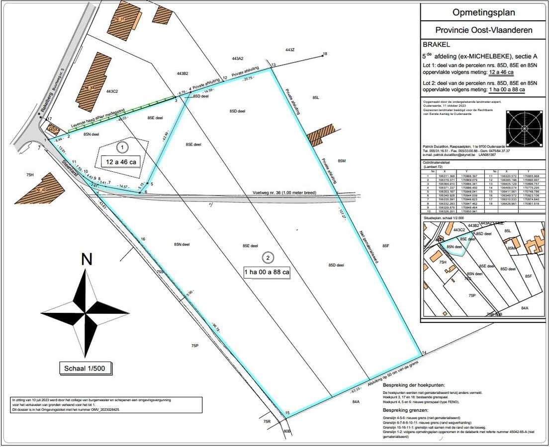 Exceptioneel gelegen bouw- en landbouwgrond te Michelbeke. 