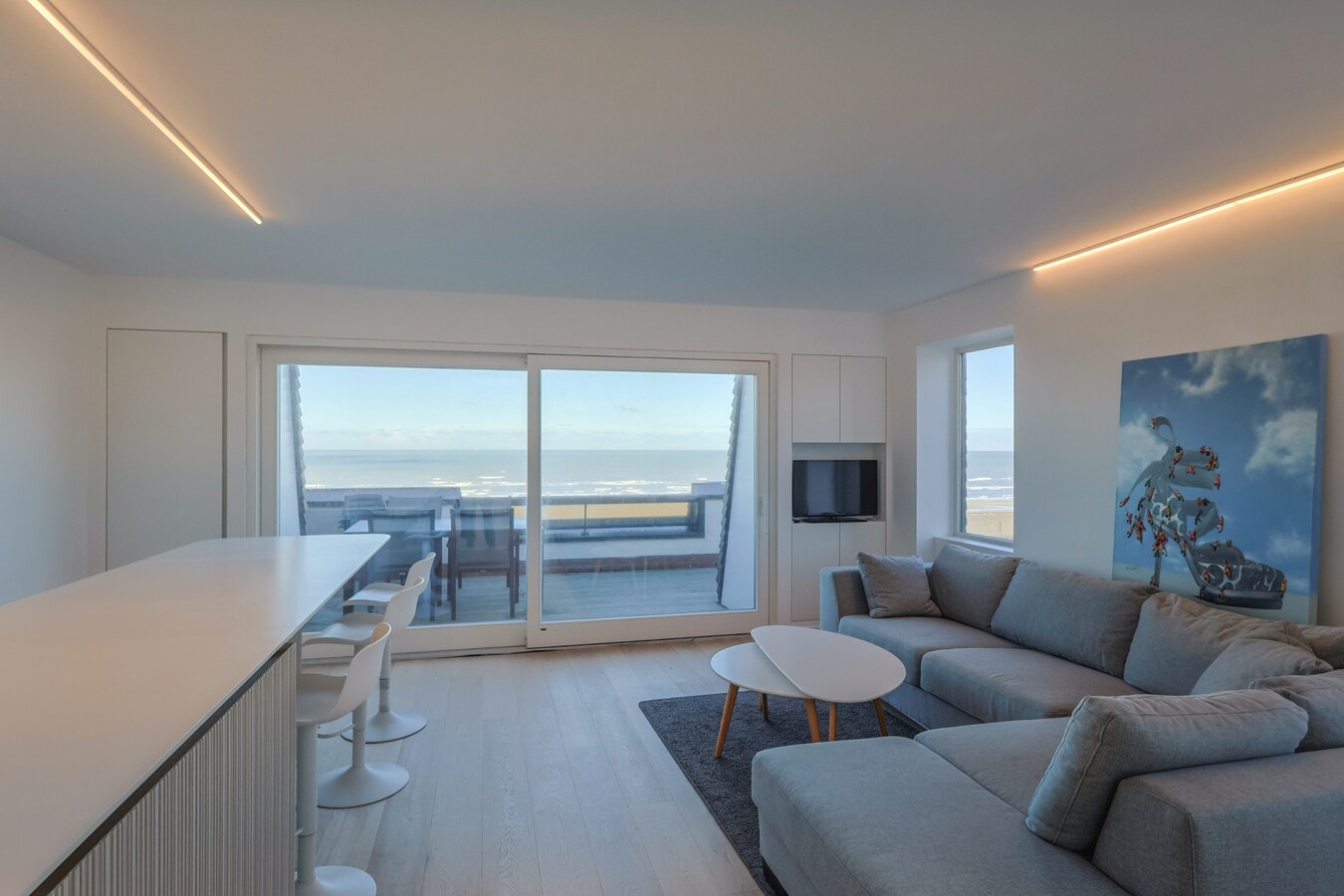 Penthouse met prachtig zeezicht en twee slaapkamers in de Res. Plaza I 