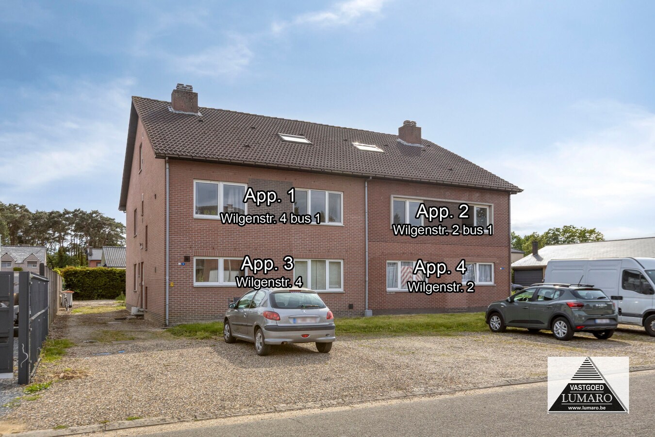 4 verhuurde appartementen in residentiële omgeving 