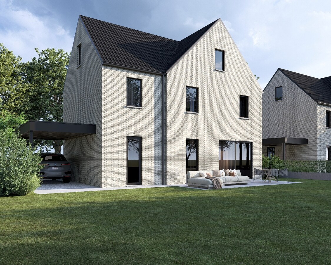 Nieuwbouwproject van 2 vrijstaande nieuwbouwwoningen op percelen van 6are en 6a22ca op een rustige locatie te Neeroeteren! 