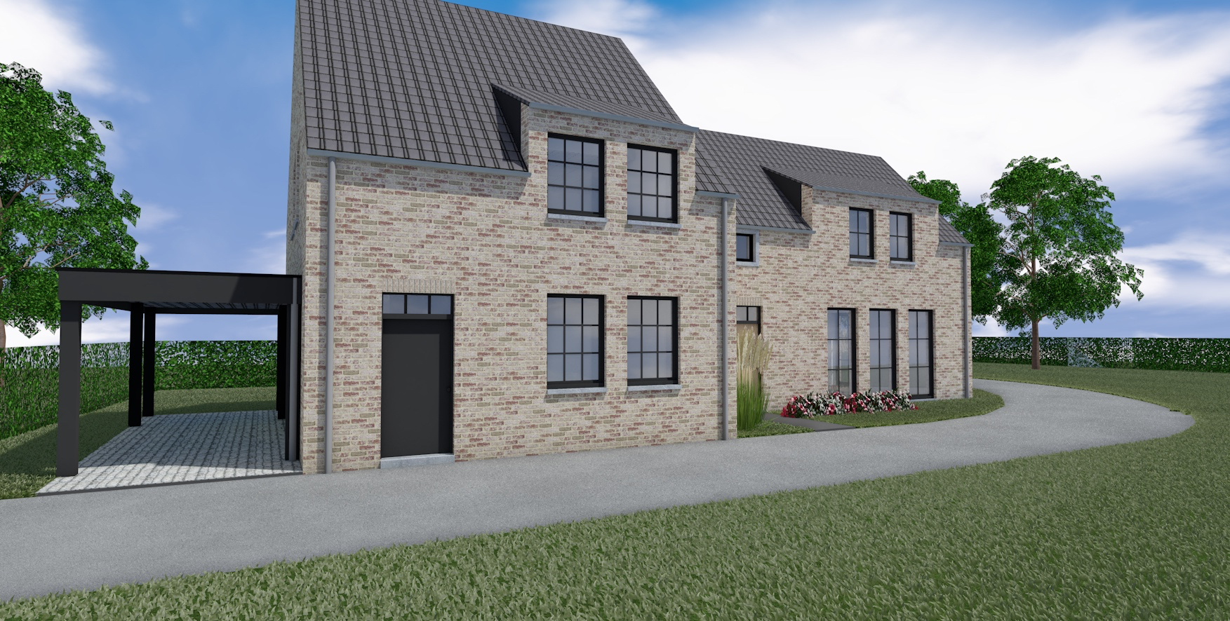 Fraaie halfvrijstaande Bijna Energie Neutrale woningen gebouwd in een landelijke bouwstijl! 