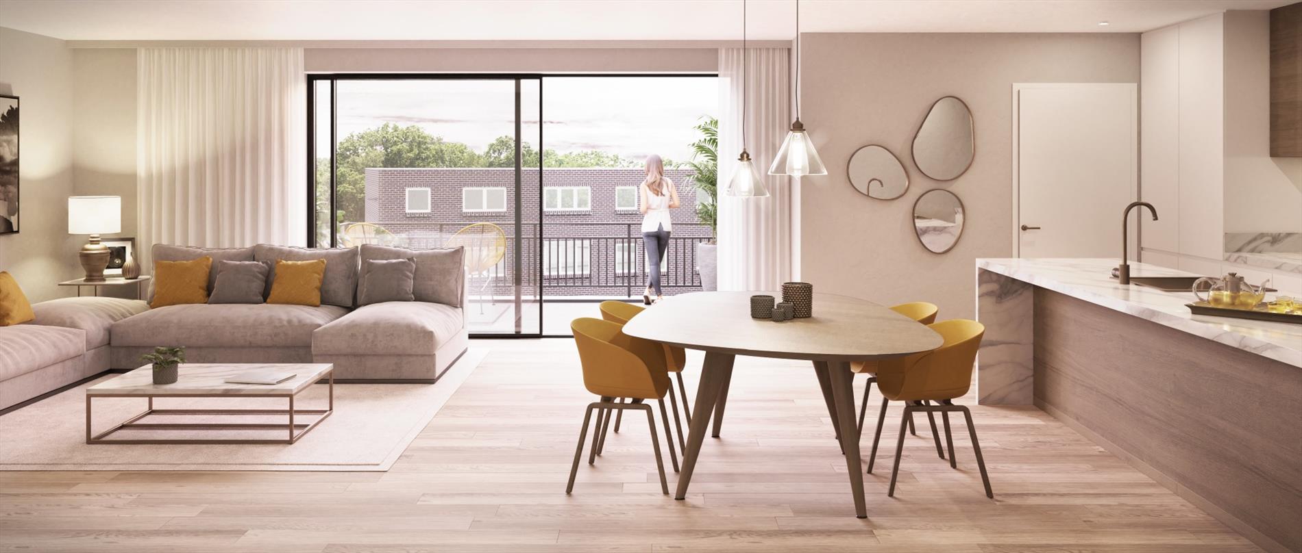 RESIDENTIE EYCKERPOORTE - 11 BEN-appartementen met terras, garage en berging. 