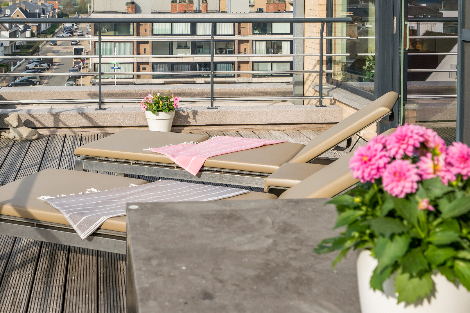 Duplex dakappartement met 2 slaapkamers en 2 badkamers 