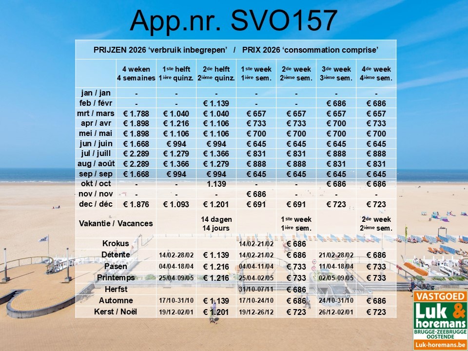 VAKANTIE APPARTEMENT  (VAKANTIEVERHUUR) 