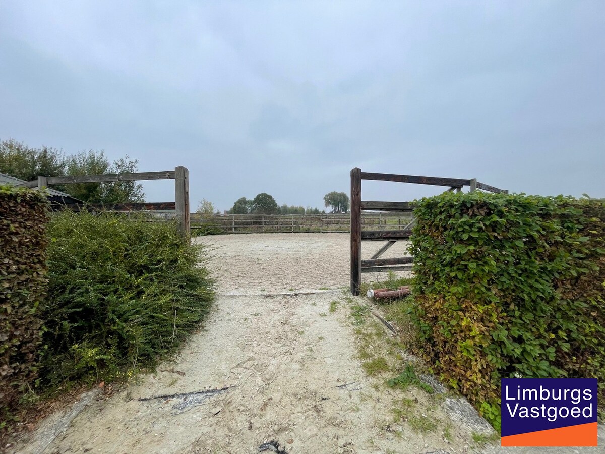 Landelijk gebouwencomplex voor paardenhouderij, op ong. 3ha 50a met stallen, weides/paddock, binnen-en buitenpiste, en woning. 