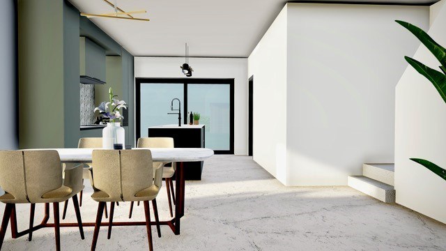 voorbeeld keuken en eetkamer