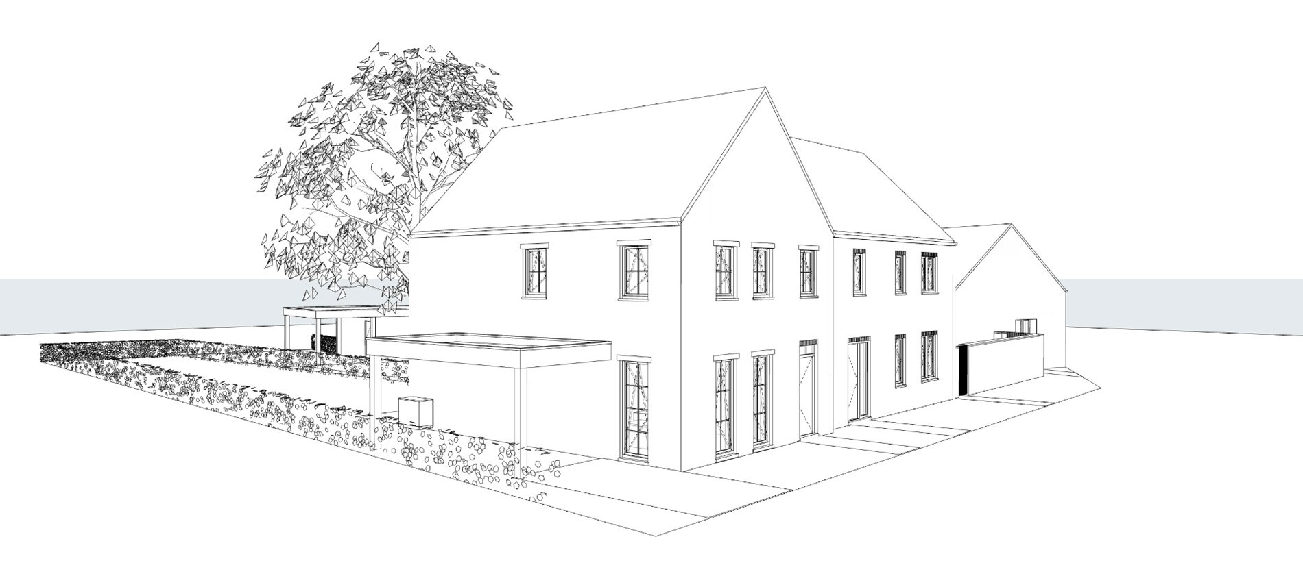 Exclusief project van een authentieke, volledig getransformeerde hoeve tot 2 nieuwbouw BEN-woningen! 