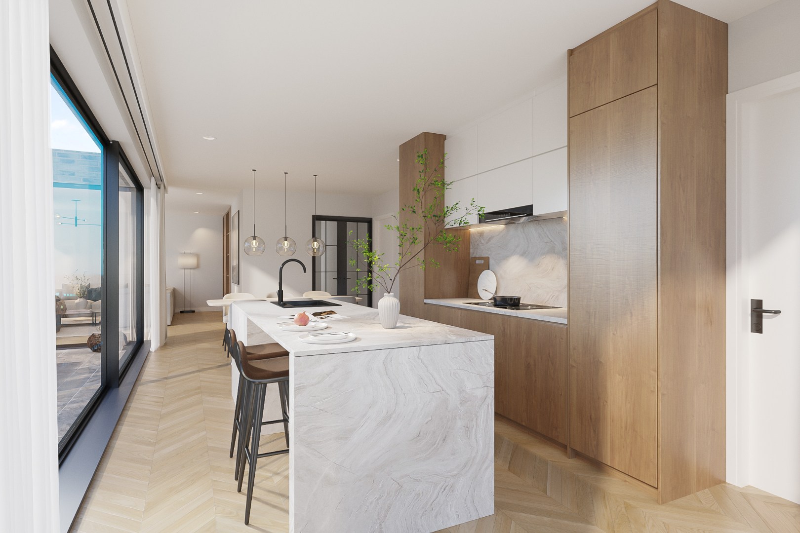 Appartement op de tweede verdieping 