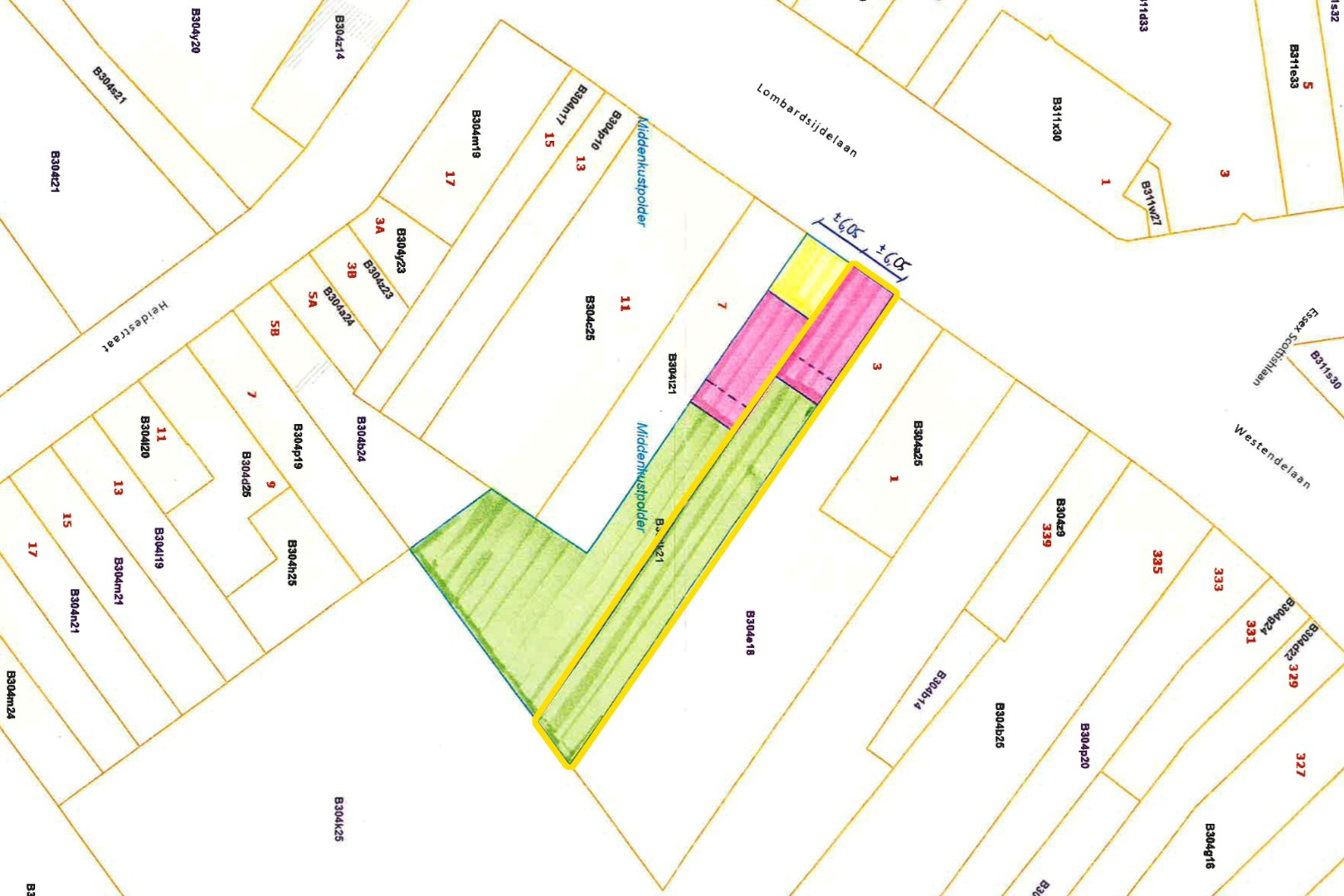 Perceel bouwgrond op ca 390 m² langs verbindingsweg tussen Middelkerke &amp; Nieuwpoort 