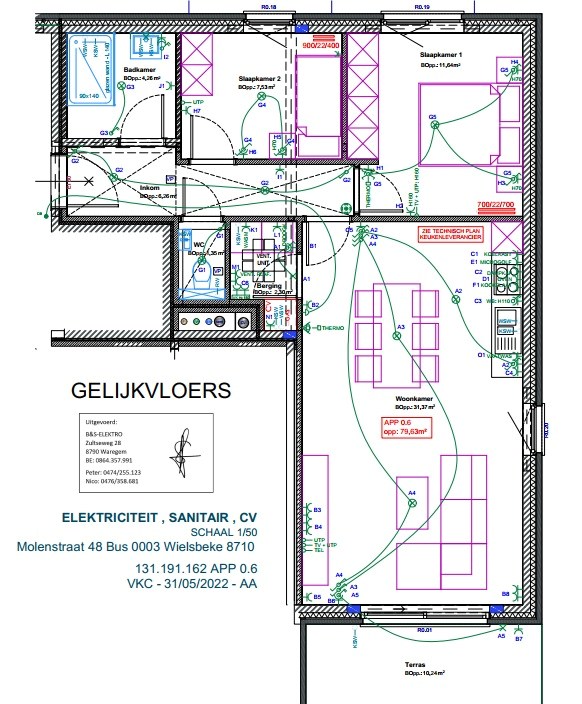 Gelijkvloers appartement met terras, tuintje en autostaanplaats 