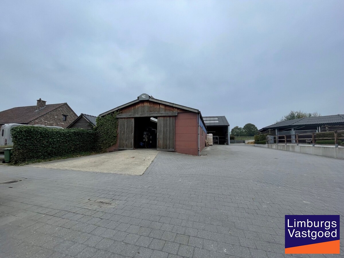 Landelijk gebouwencomplex voor paardenhouderij, op ong. 3ha 50a met stallen, weides/paddock, binnen-en buitenpiste, en woning. 