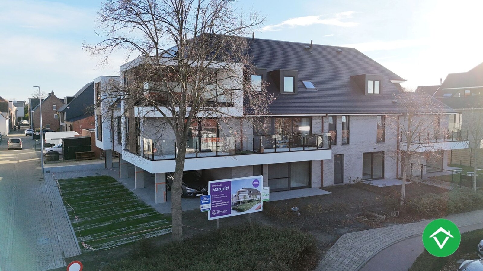 Nieuwbouwappartement met 2 slaapkamers en 2 terrassen in centrum Koekelare 