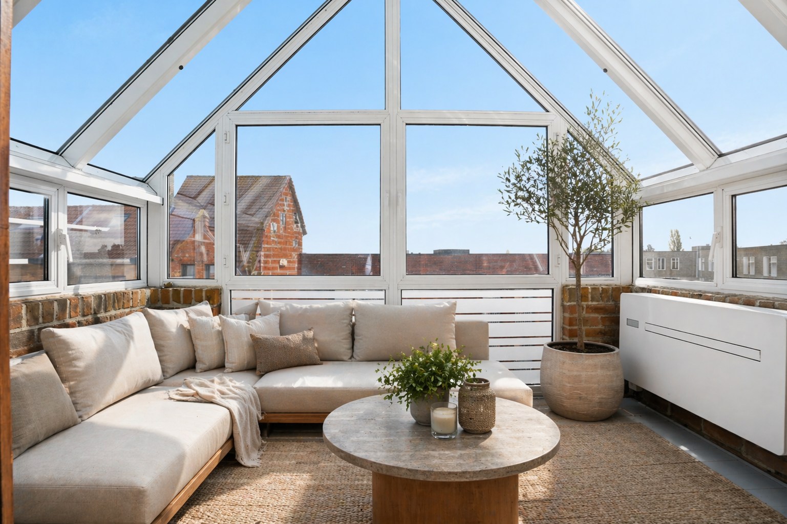 Gezellig 1-slaapkamerappartement met overdekt terras en ruime zolder nabij de Markt 