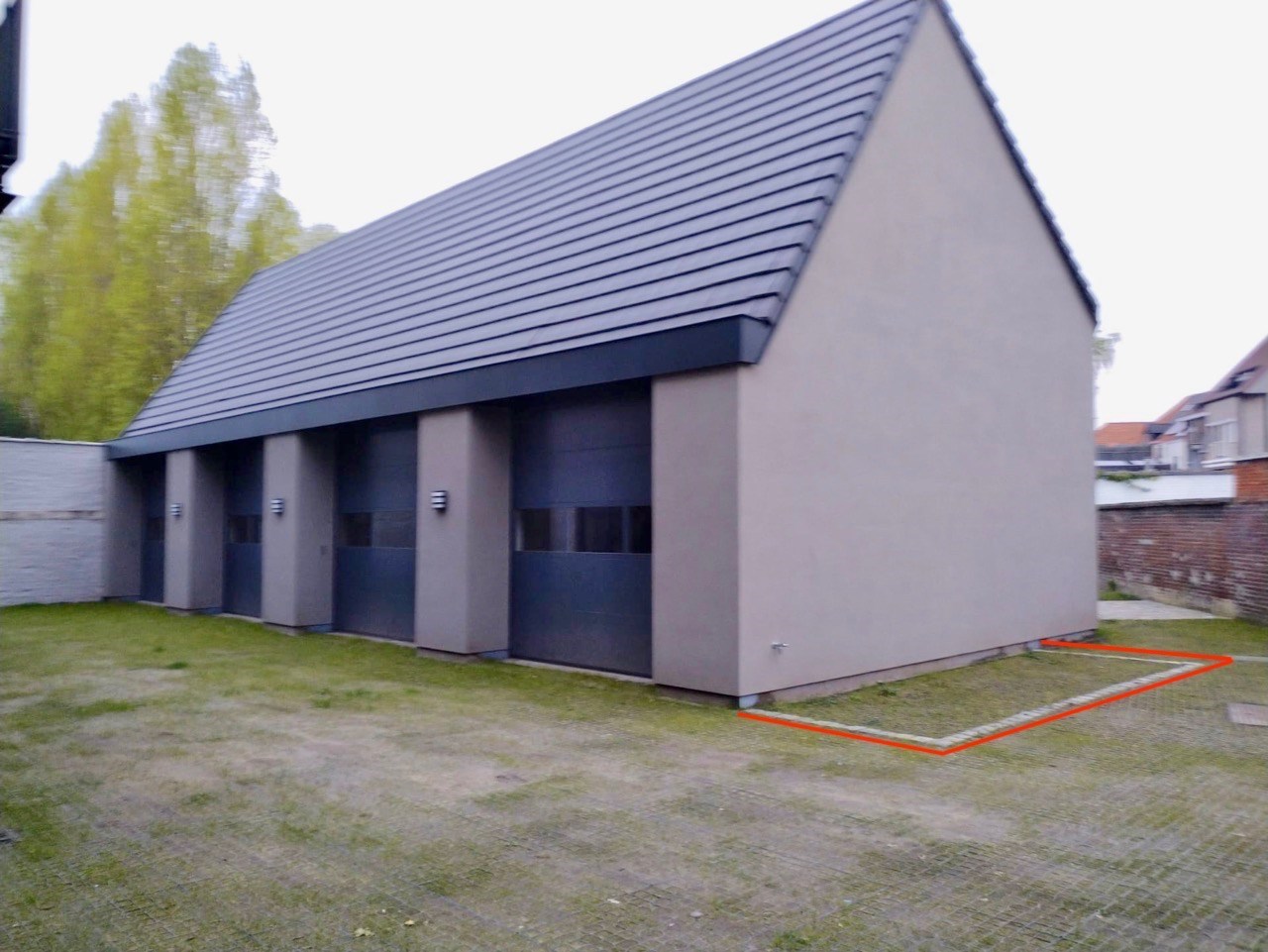 Parkeerplaats op afgesloten site 