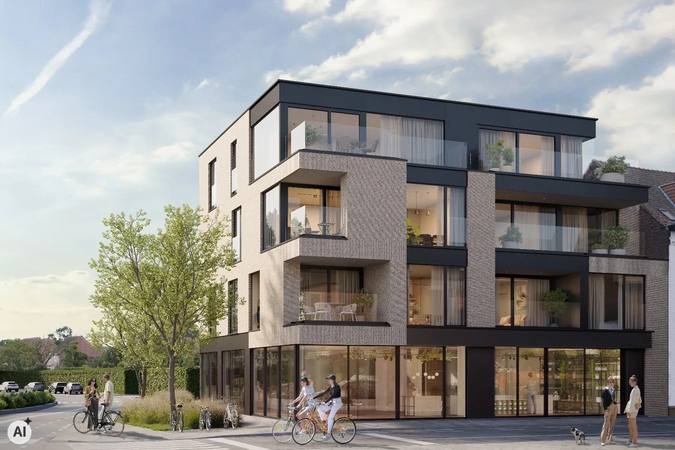 Gelijkvloerse handelsruimte van 143 m²  in het hart van Waregem 