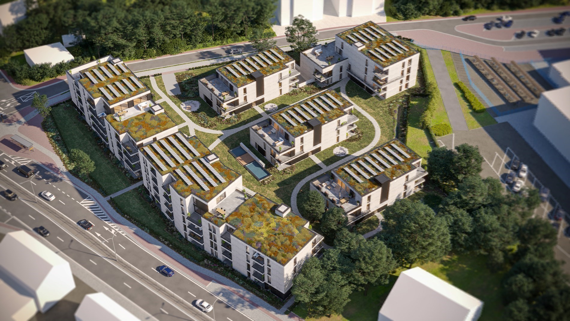 Appartement op de 3de verdieping van 94,40m² met twee slaapkamers 