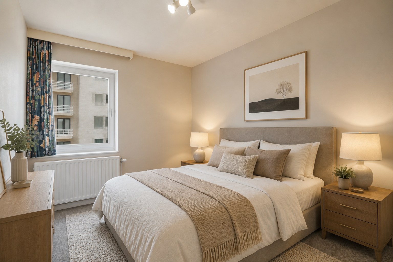 Op te frissen 2-slaapkamerappartement (73m²) te Koksijde Sint-Idesbald. 