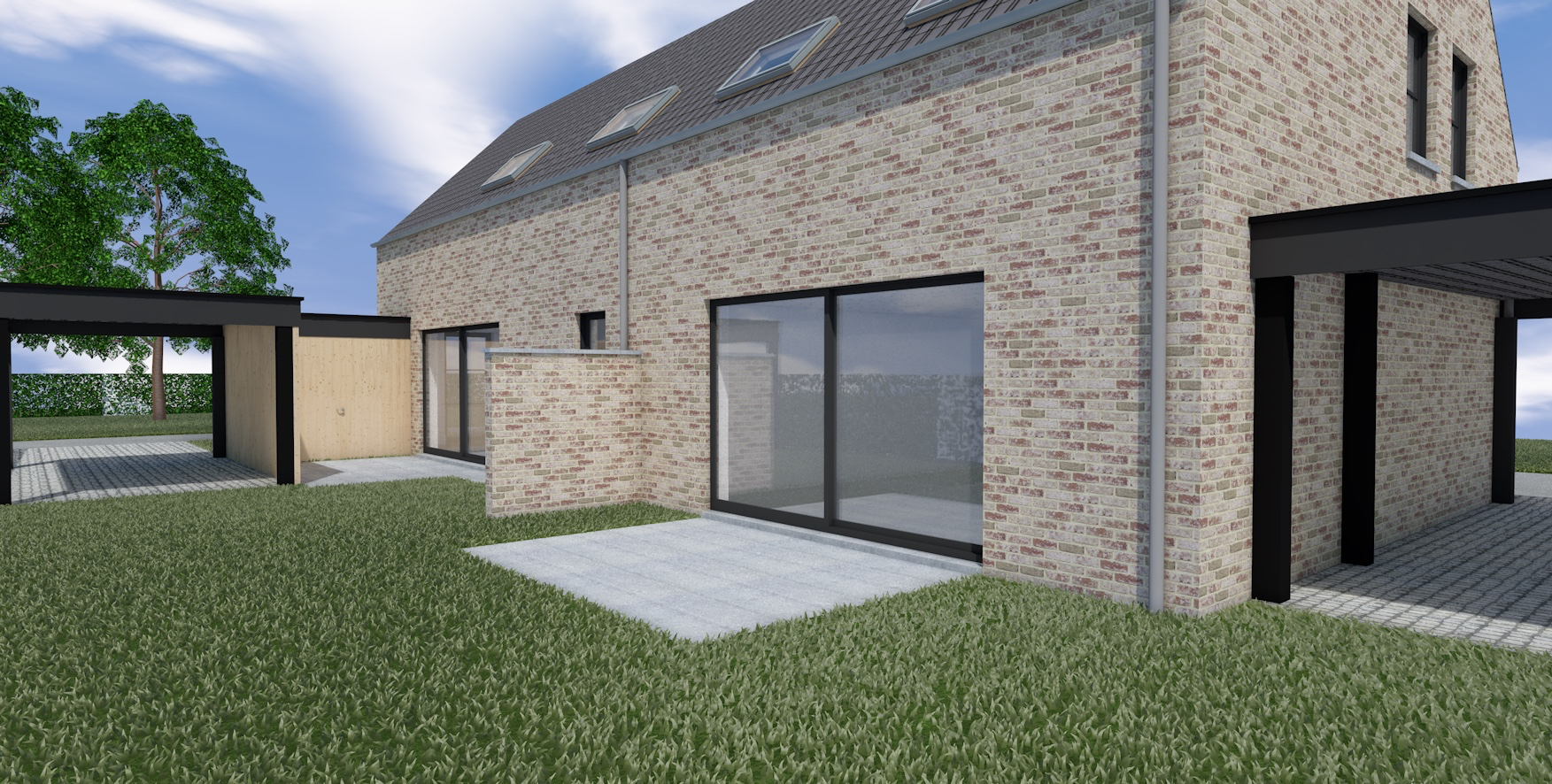 Fraaie halfvrijstaande Bijna Energie Neutrale woningen gebouwd in een landelijke bouwstijl! 