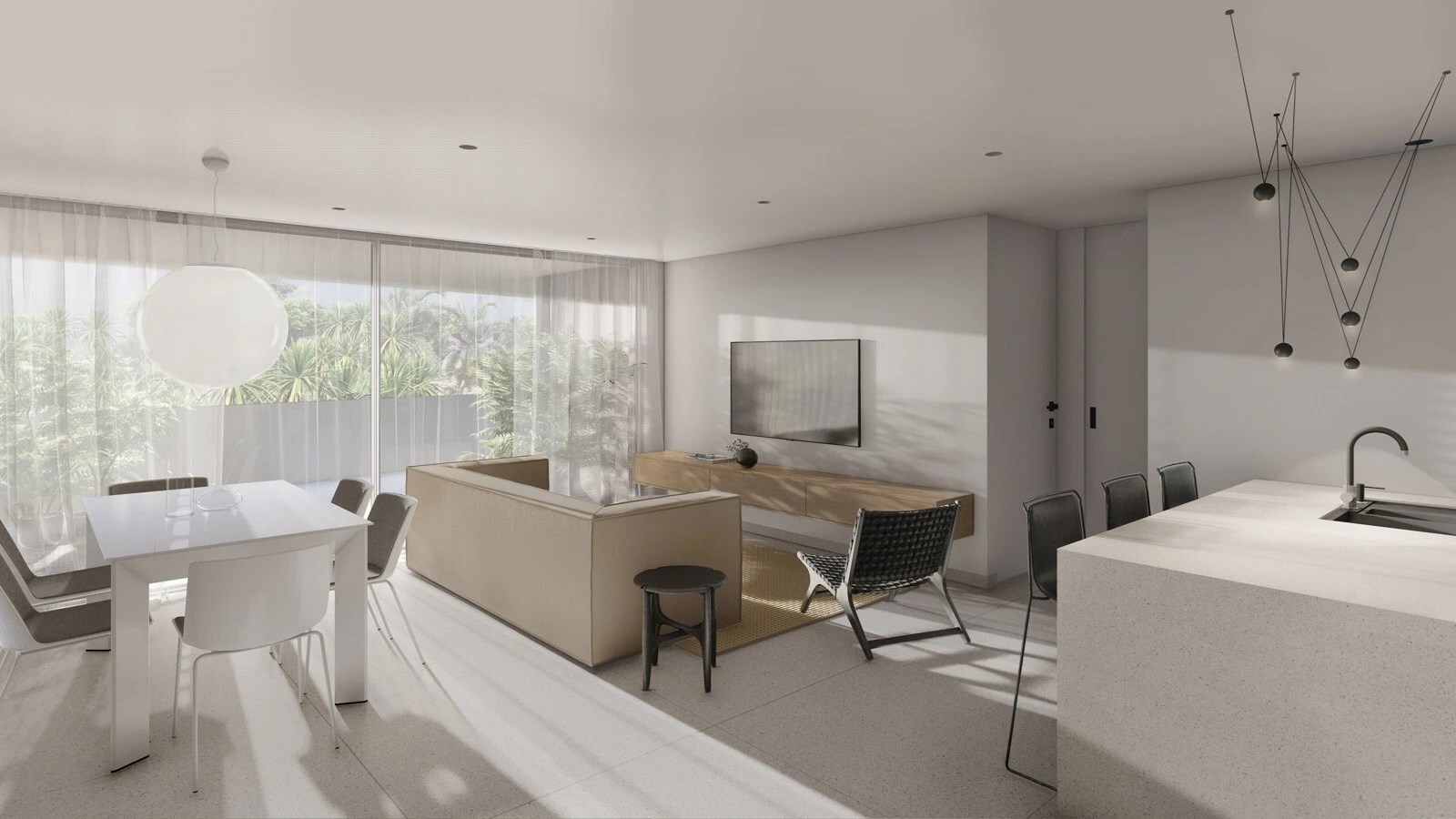 Designappartement in een privé residentie met luxe voorzieningen in El Raso 
