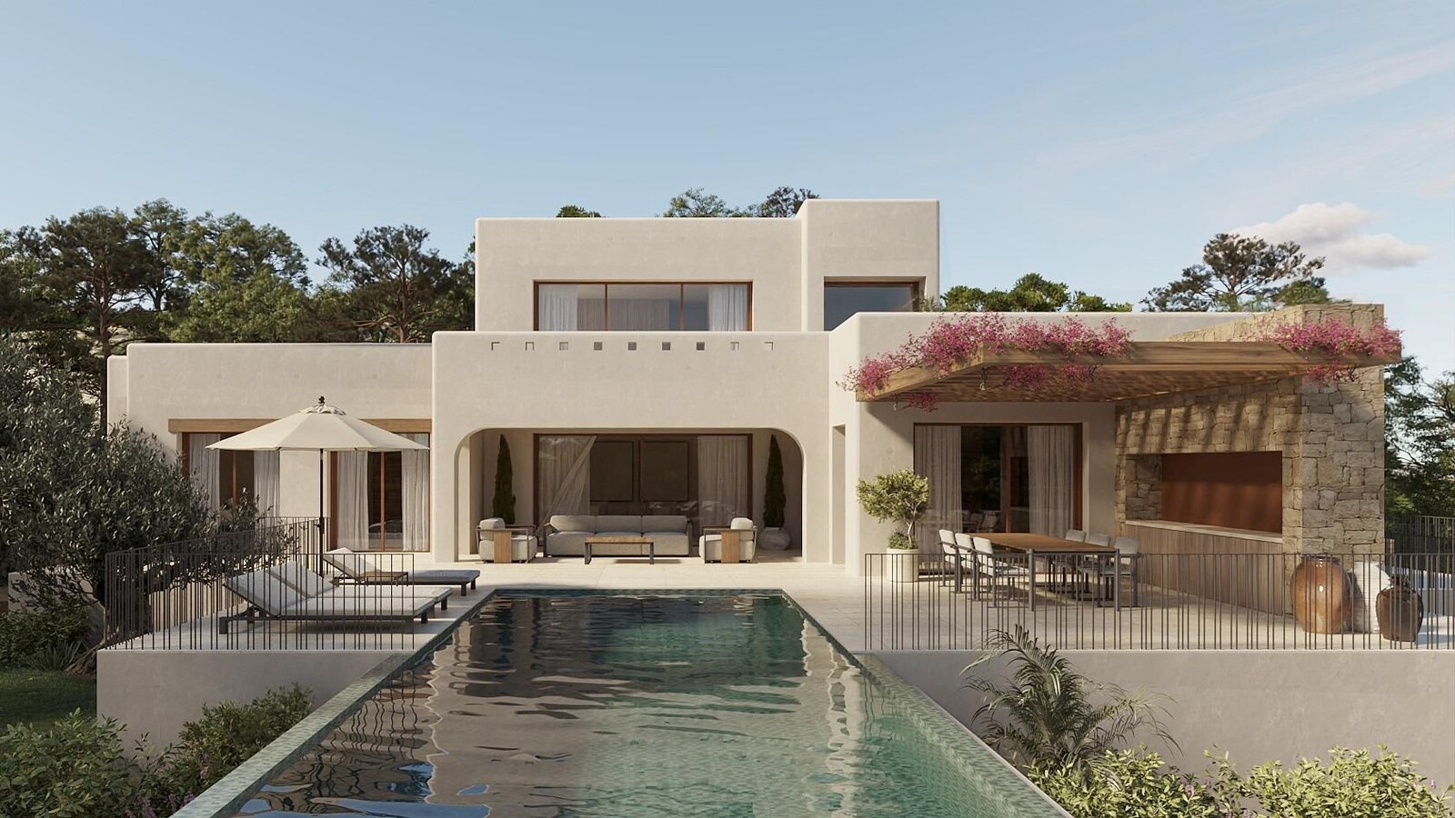 Luxe villa in Ibizaanse stijl in La Fustera - Benissa Costa 