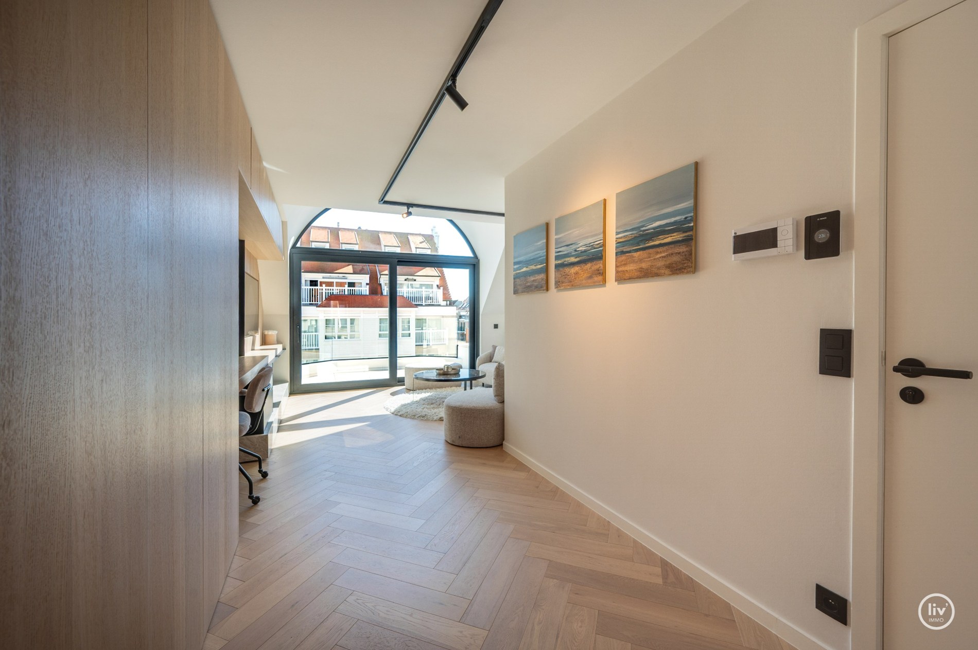 Uitzonderlijk luxueus afgewerkte duplex met royale terrassen, op topligging te Dumortierlaan. Hier werd over elk detail nagedacht 