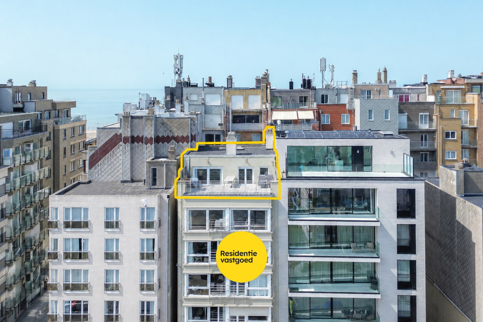 Uniek dakappartement met zonnige ligging en indrukwekkende vergezichten te Wenduine! 