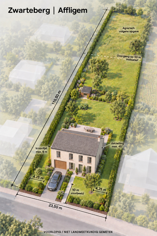 Bouwgrond voor open bebouwing op 2.336m² 
