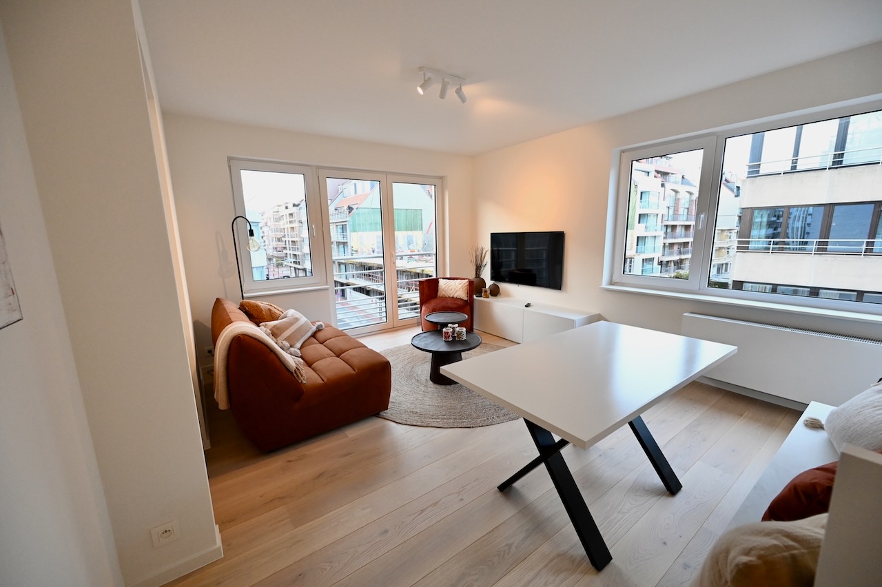 Recent appartement gelegen nabij het Rubensplein op wandelafstand van het strand. Momenteel in afwerking. 