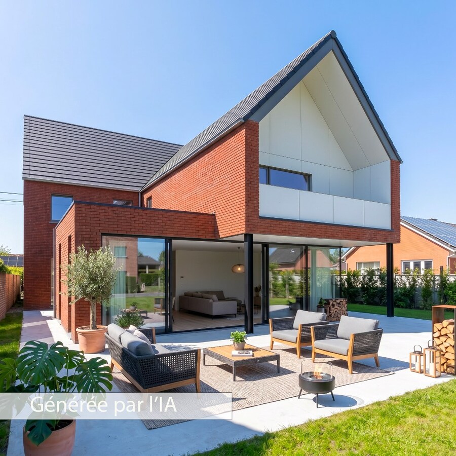 Nouvelle construction à parachever avec atelier, érigée sur 838m² ! SUPER POTENTIEL ! 