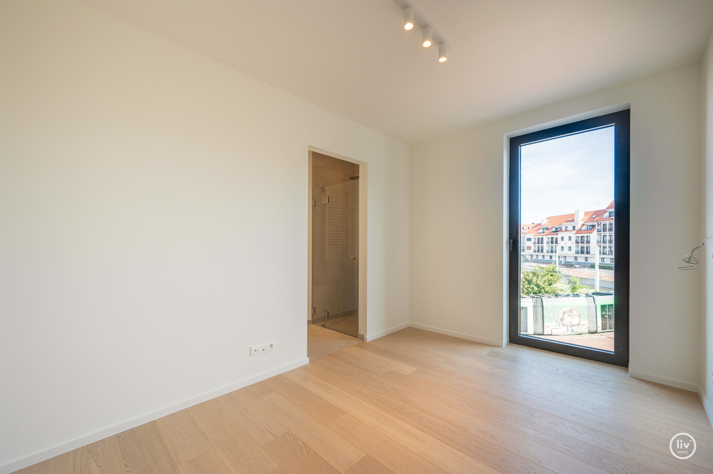 Nouvel appartement avec vue dégagée au centre de Knokke. 
