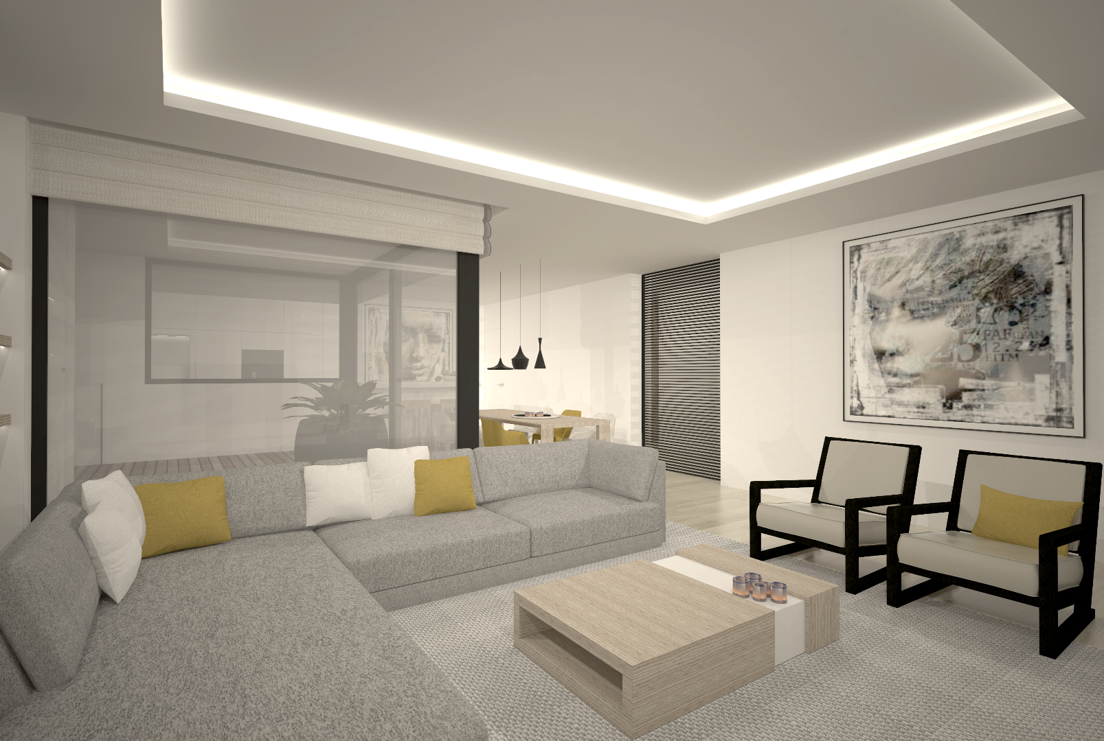 Appartement op de 11de verdieping van 127m² met twee slaapkamers 