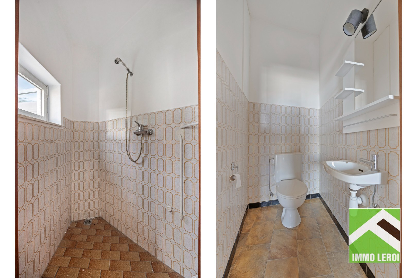 Douchekamer en apart toilet