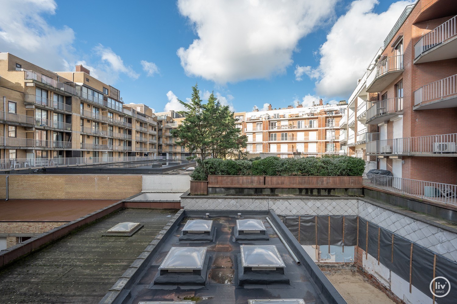 Integraal gerenoveerd 2-kamer appartement met een open zicht over het Yzepark (mogelijkheid tot aankoop van een garage onder de overzijde ). 