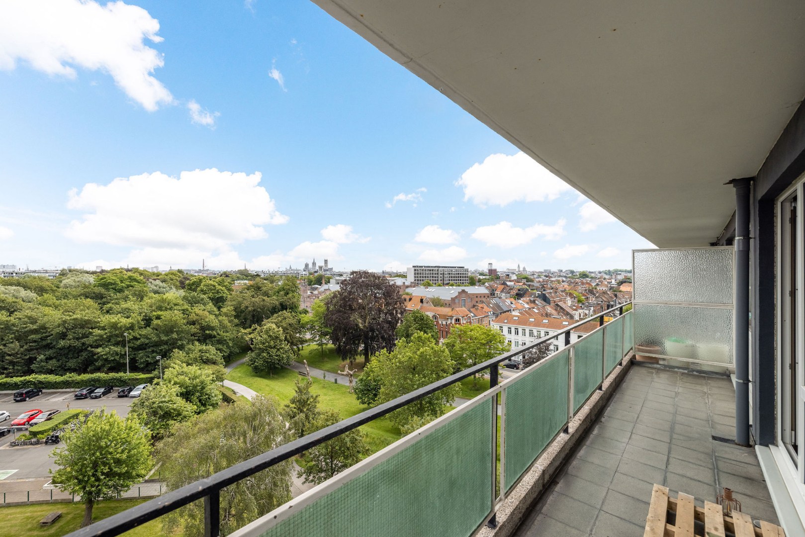 Appartement op de 8ste verdieping met panoramische zichten over Gent 